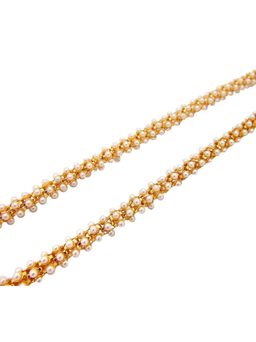 Gold Plated Pearl Anklet