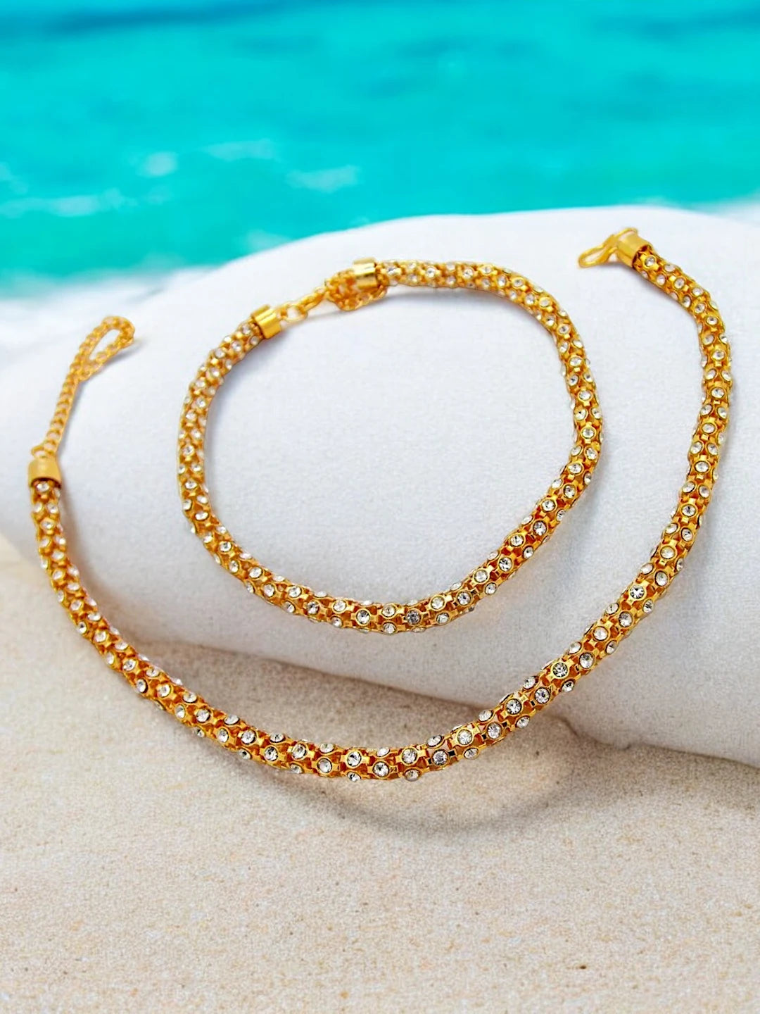 Golden CZ Anklet