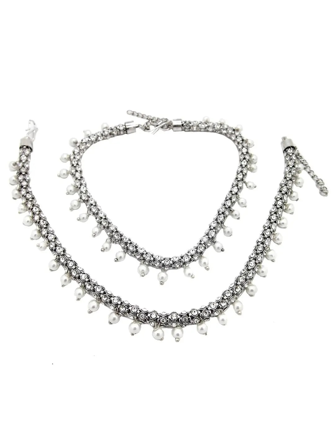 CZ Stone & Pearl Anklet