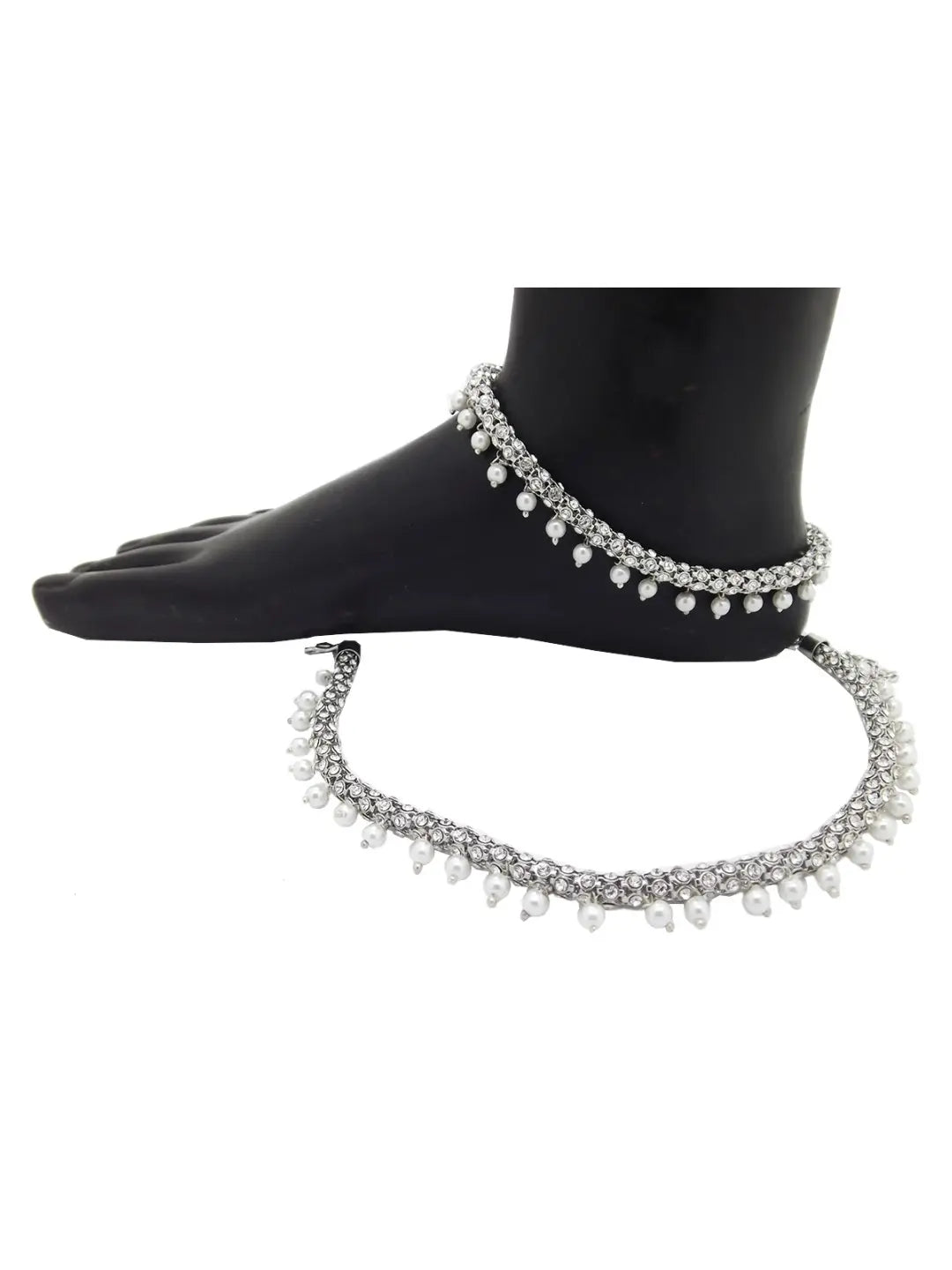 CZ Stone & Pearl Anklet