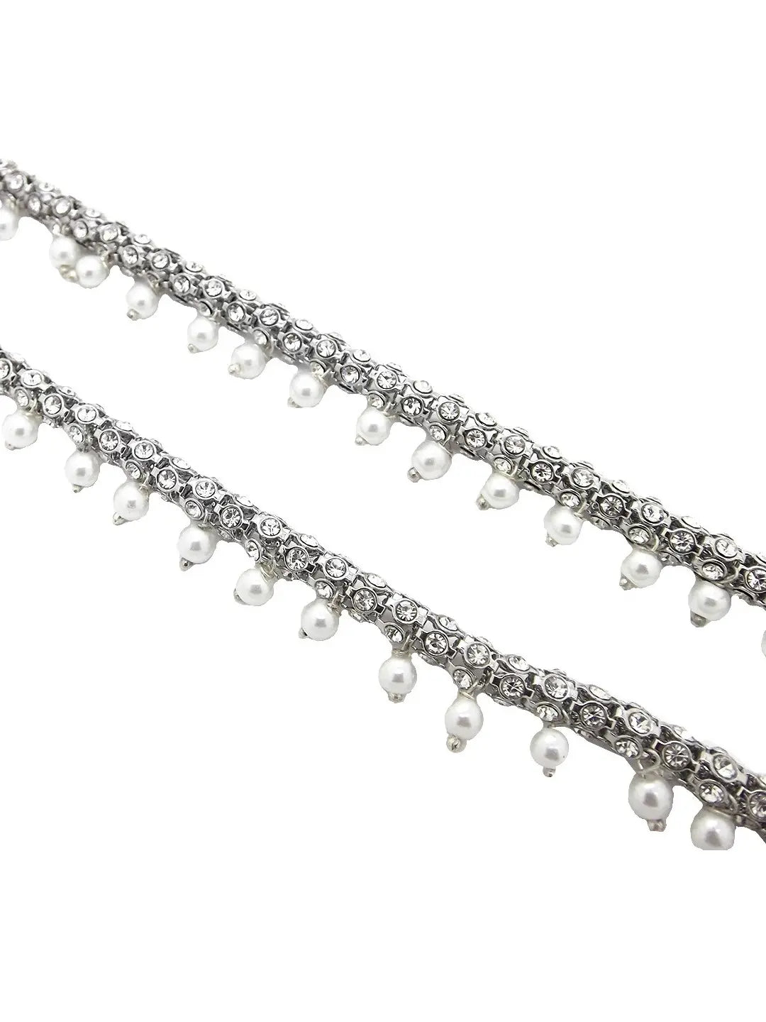 CZ Stone & Pearl Anklet