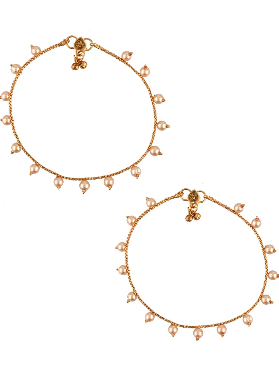 Gold Plated Pearl Anklet