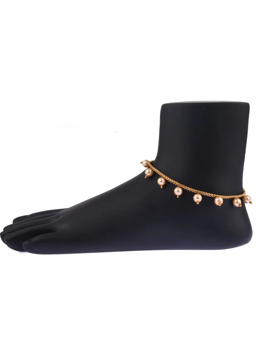 Gold Plated Pearl Anklet