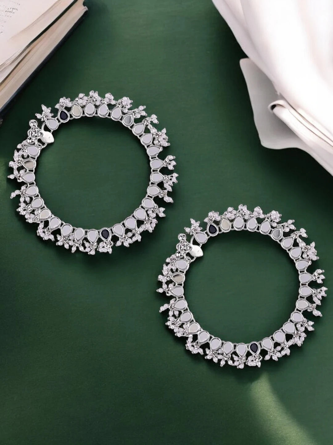 Silver Plated Mirror Anklet