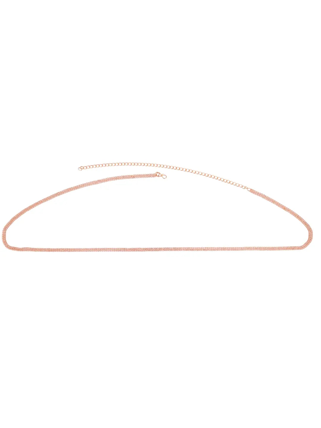 Double-Layered Waist Belt with CZ Stone Embellishments