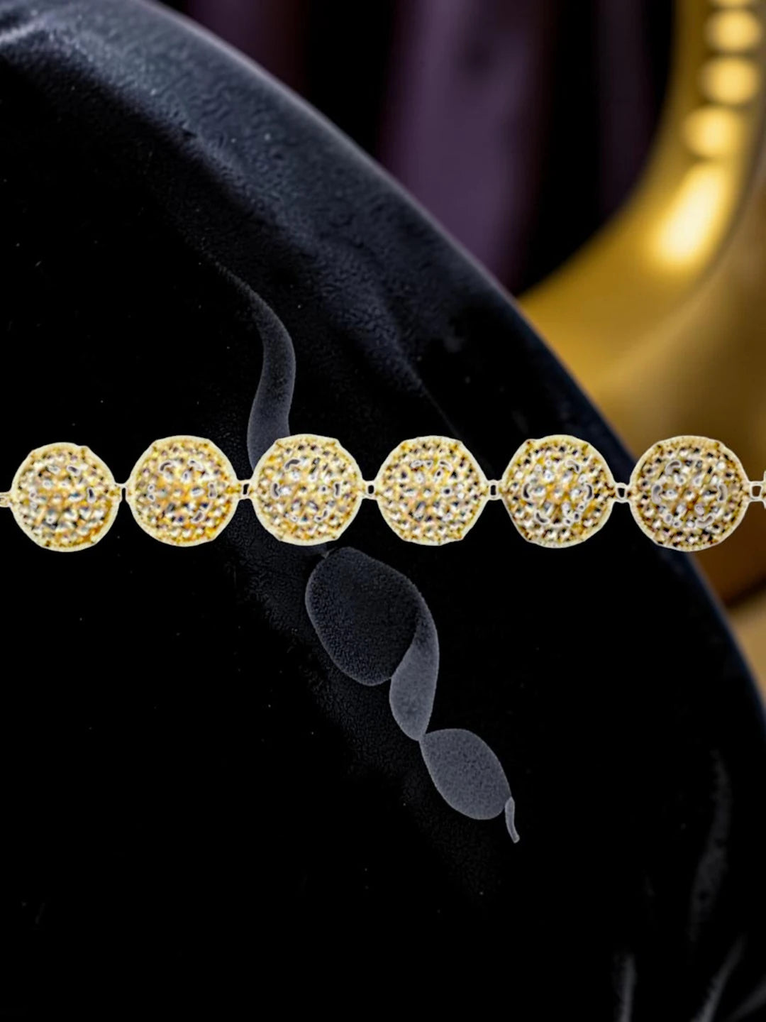 Gold Plated Circular Kundan Pearl Sheeshphool Mathapatti Free Size
