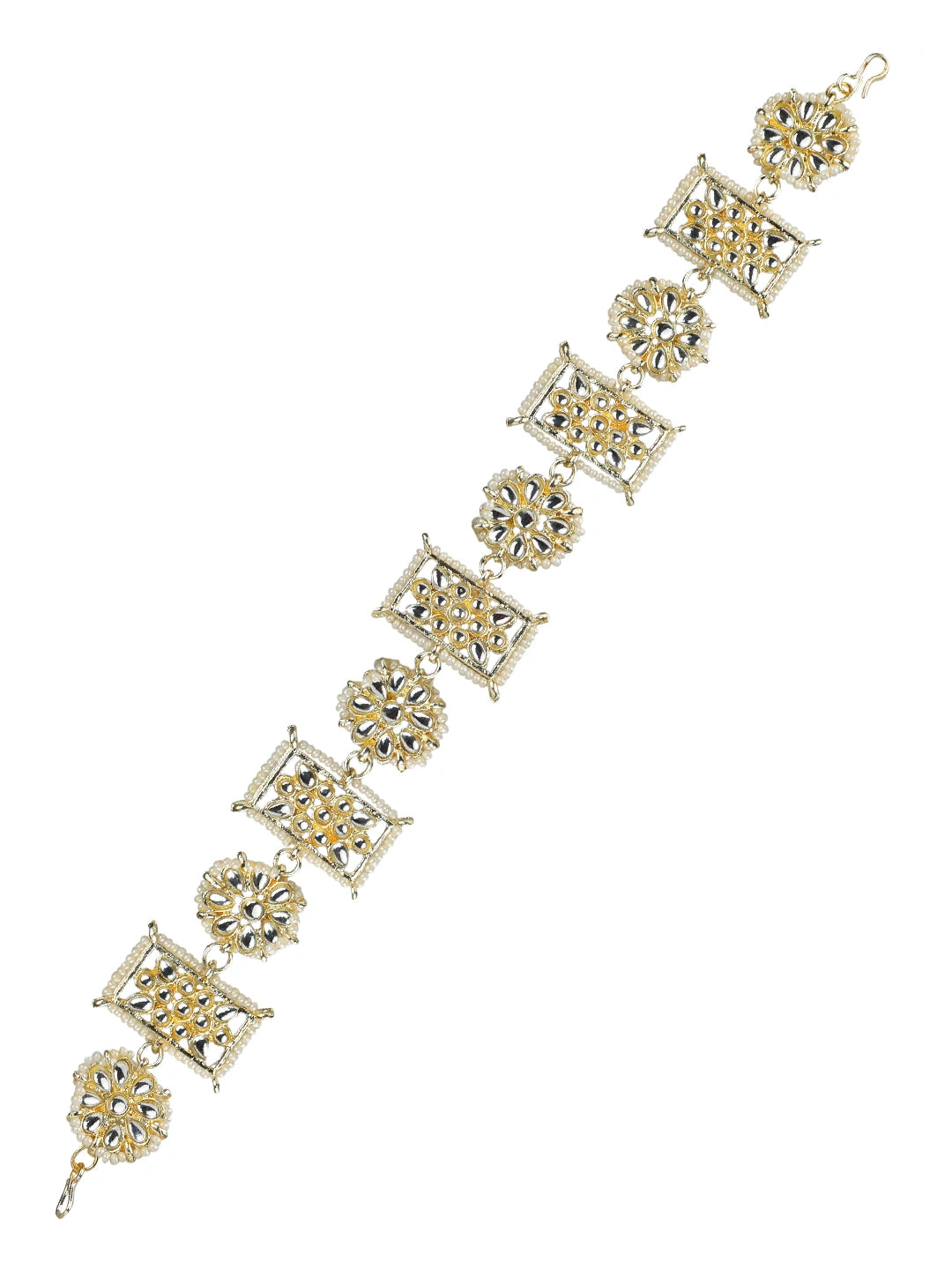 Rajasthani Kundan Pearl Bridal Mathapatti Sheeshphool
