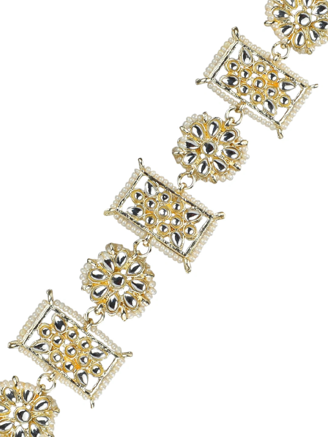 Rajasthani Kundan Pearl Bridal Mathapatti Sheeshphool