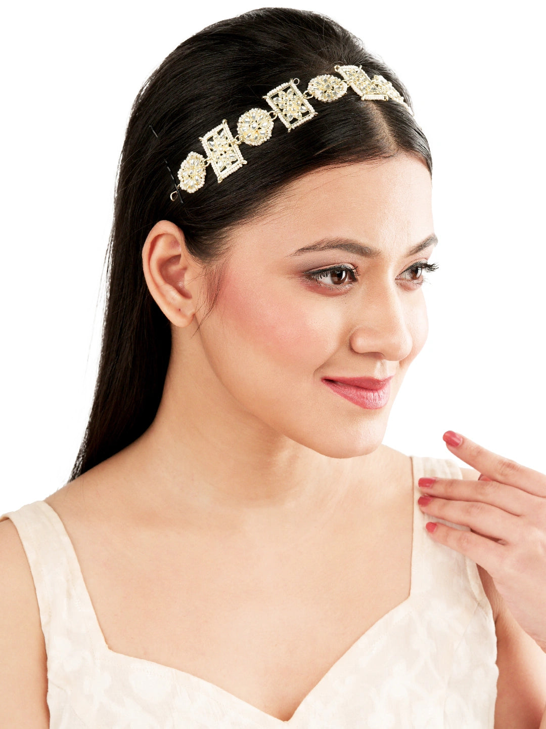 Rajasthani Kundan Pearl Bridal Mathapatti Sheeshphool