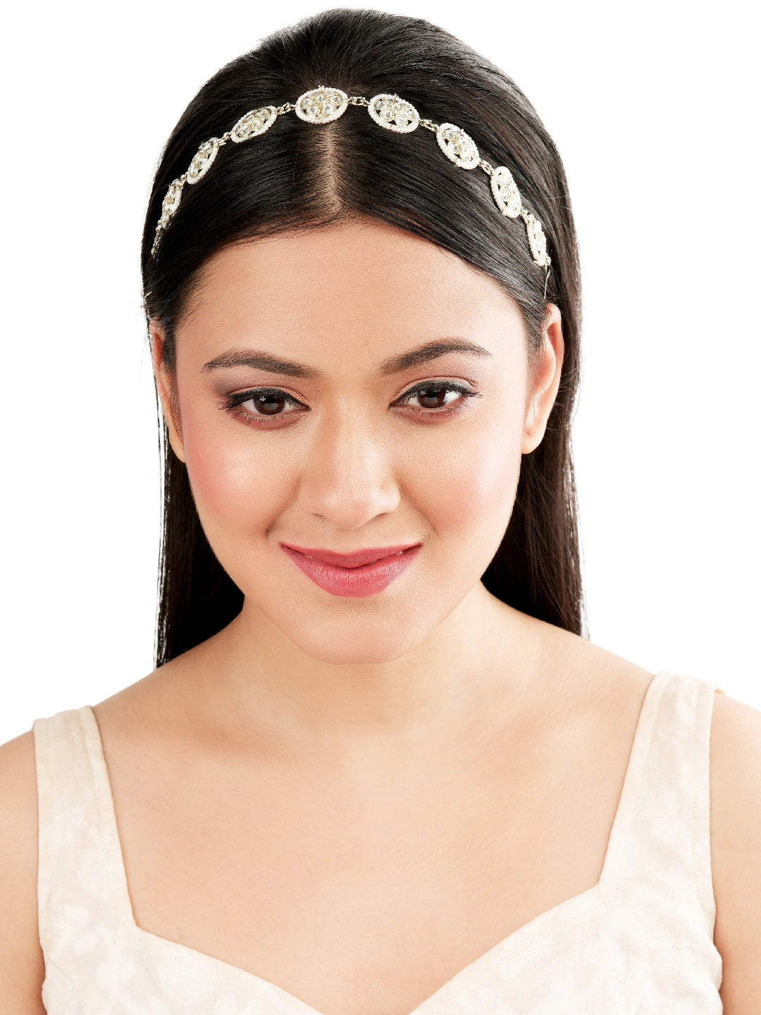 Floral Kundan Mathapatti Sheeshphool