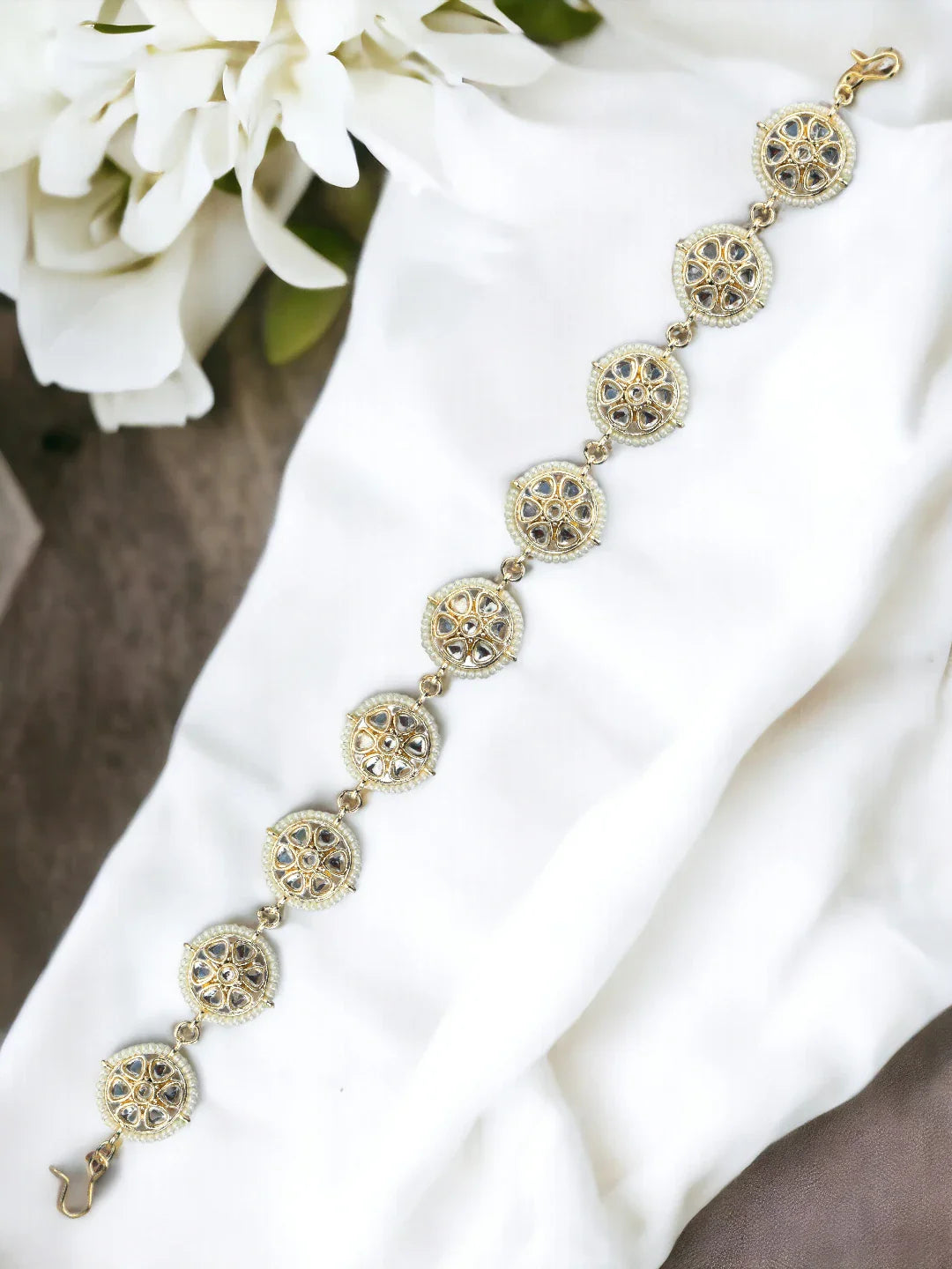 Floral Kundan Mathapatti Sheeshphool