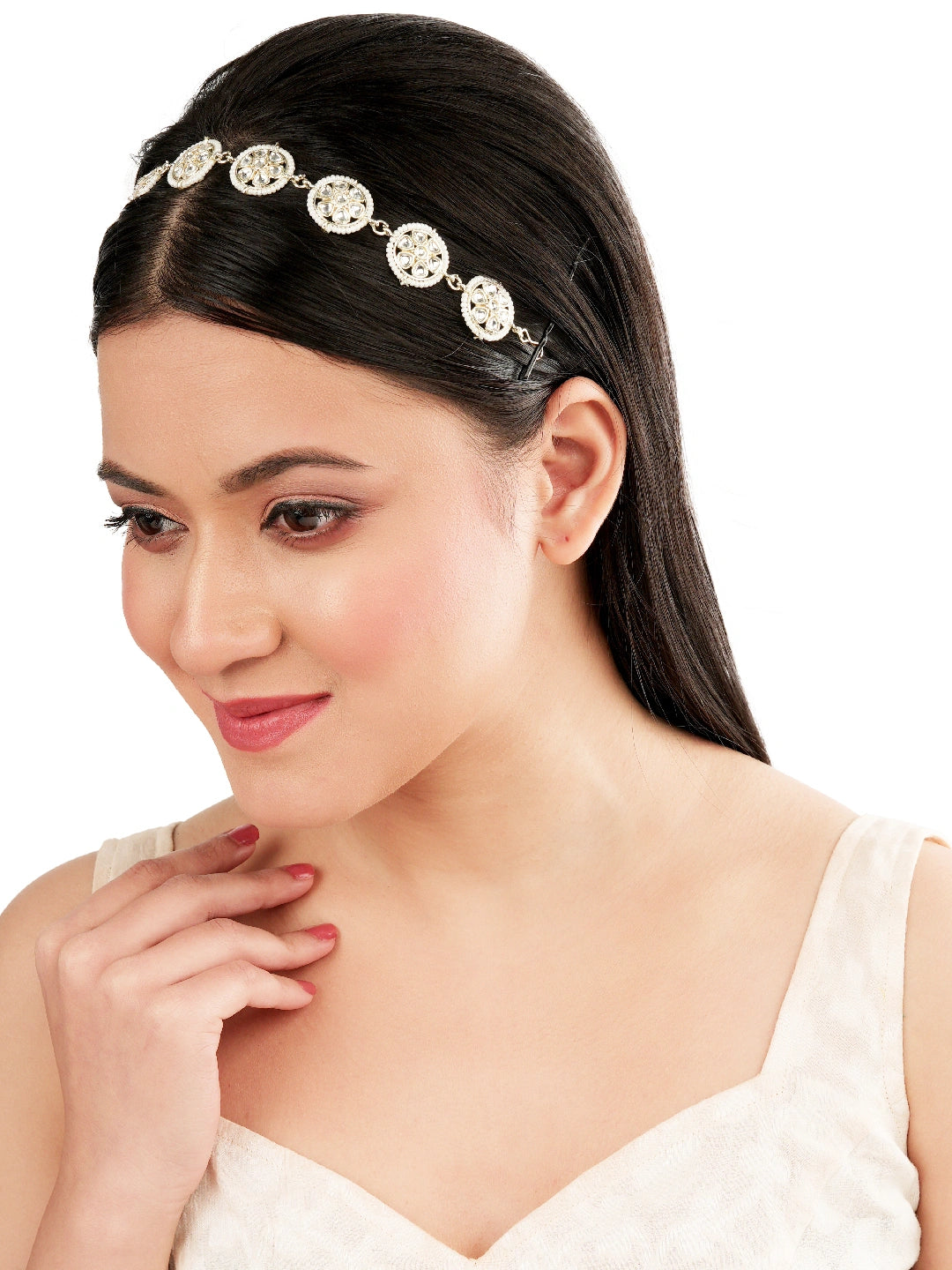 Floral Kundan Mathapatti Sheeshphool