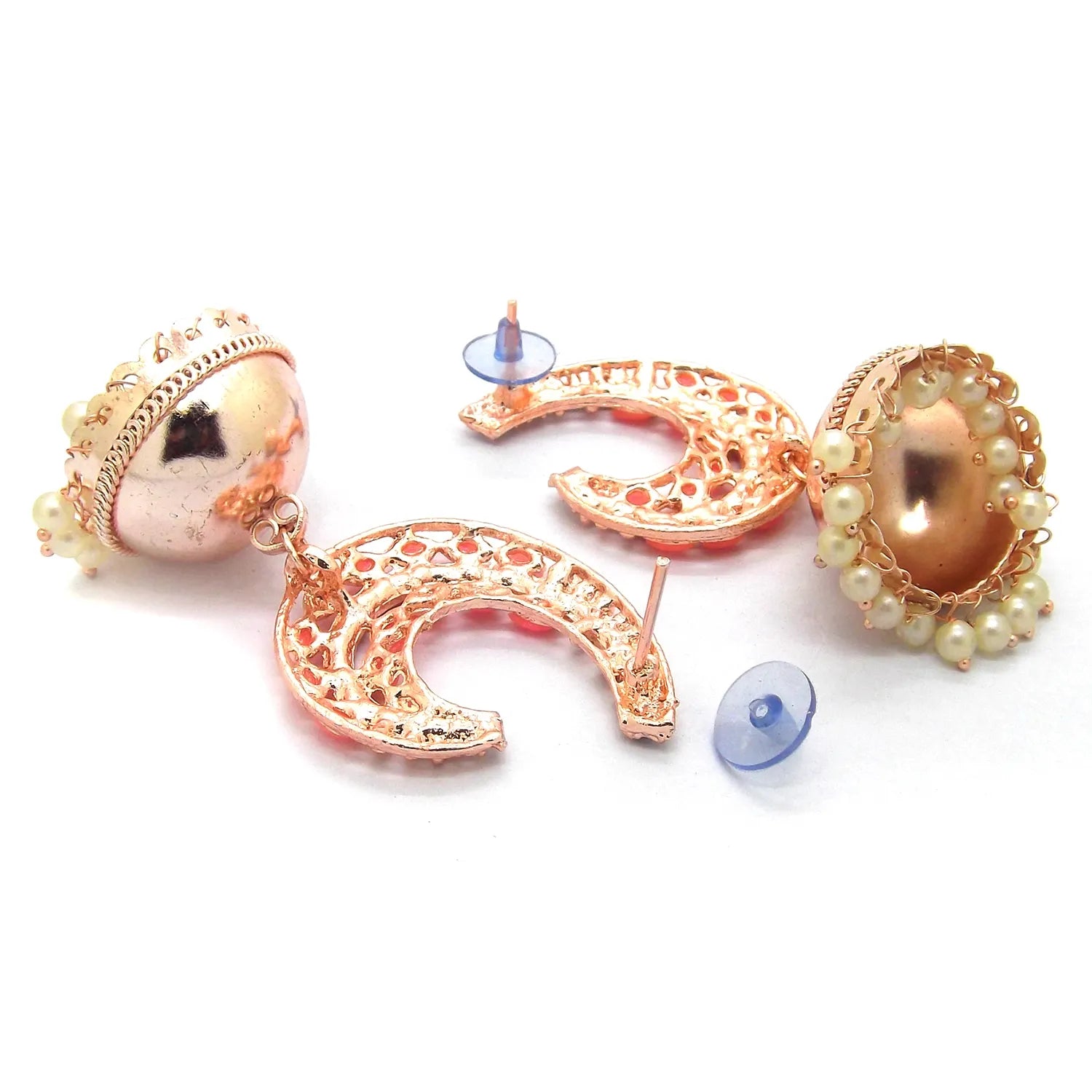 Gold-Plated Dome Shaped Jhumkas Earrings