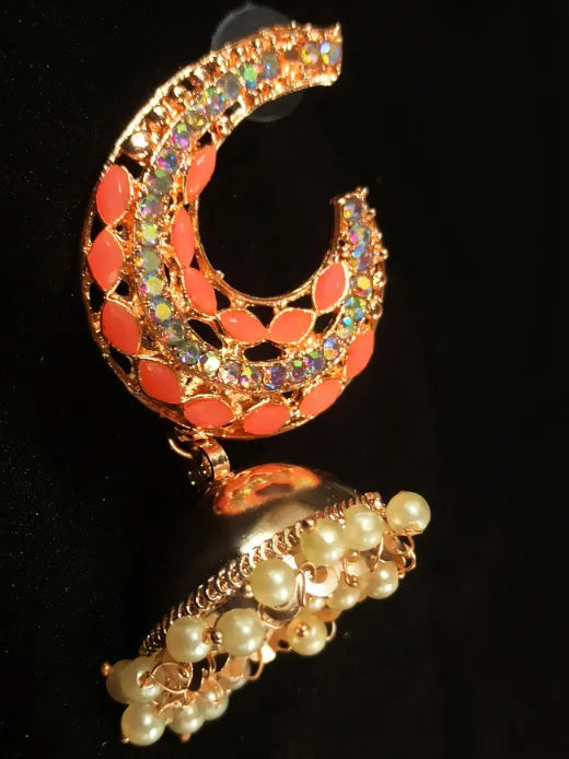 Gold-Plated Dome Shaped Jhumkas Earrings