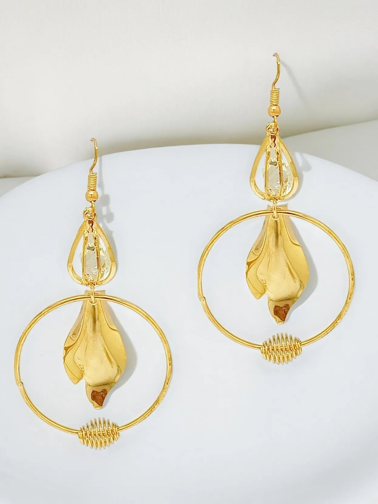 Women Golden Geometric Hoops