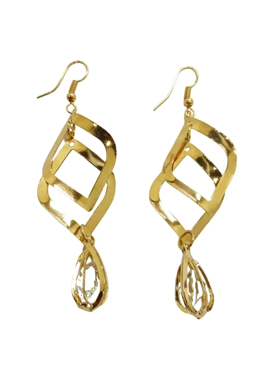 Diamond Shaped Drop Earrings