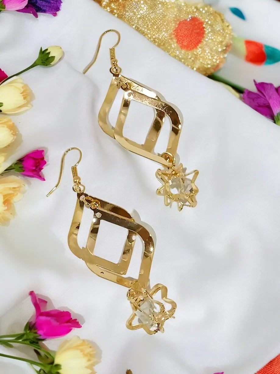 Star Shaped Drop Earrings