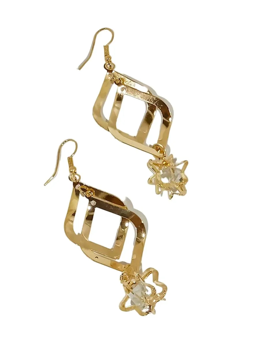 Star Shaped Drop Earrings