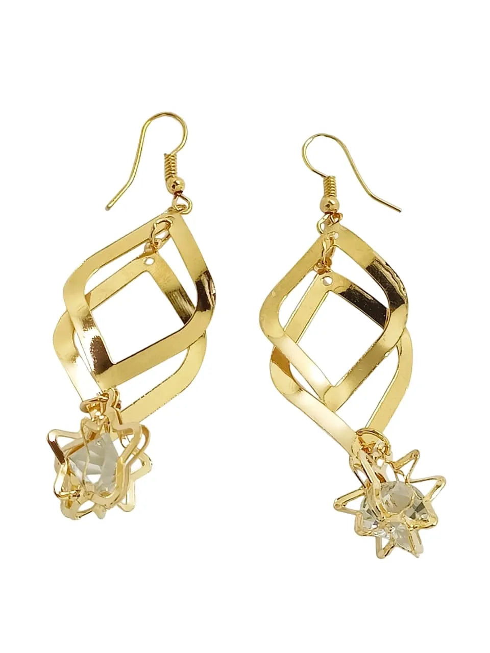 Star Shaped Drop Earrings