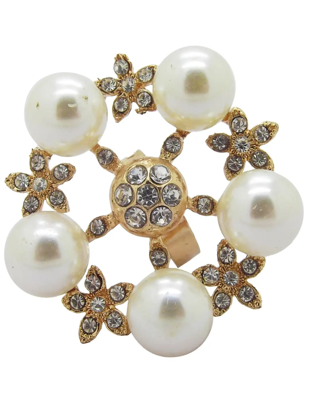 Pearl & CZ Statement Ring