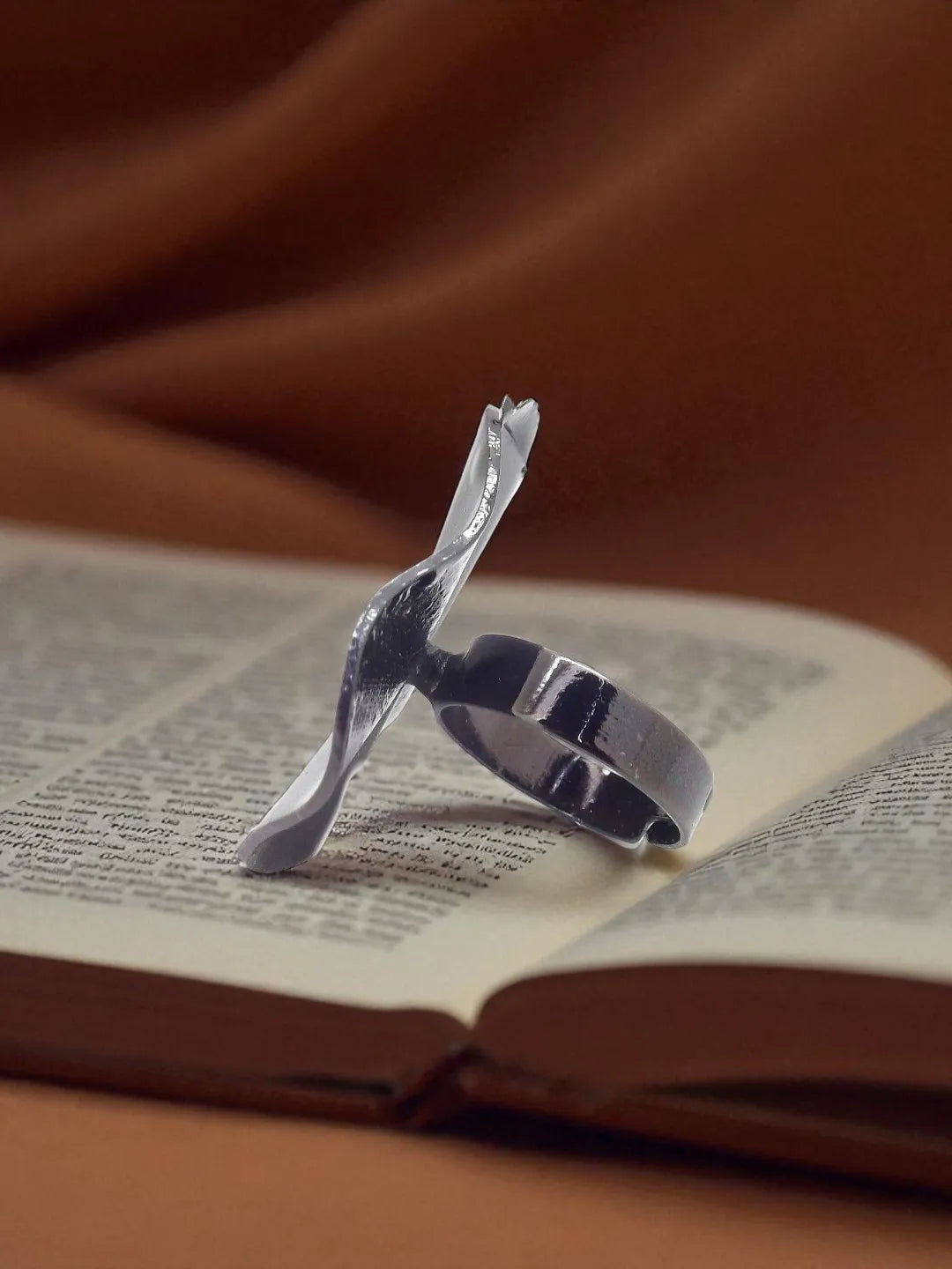 Silver-Plated Adjustable Finger Ring