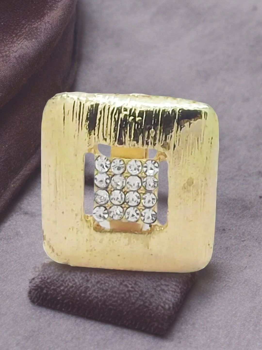 Sparkling Square CZ Ring