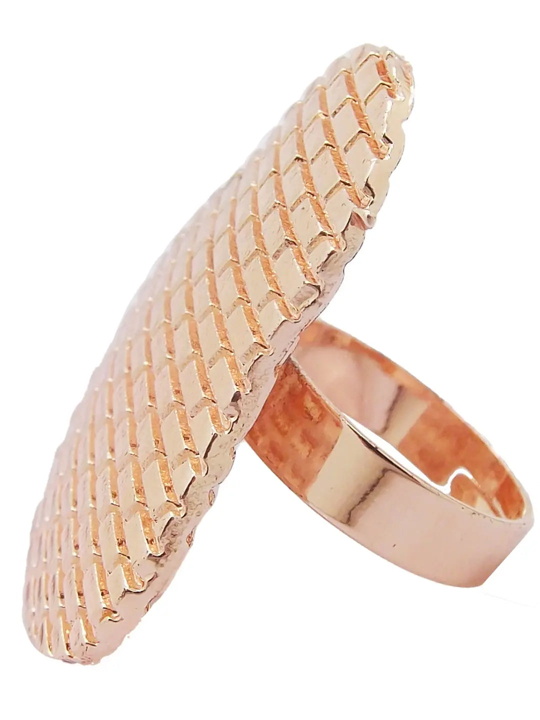 Gold Plated Brick Designed Ring