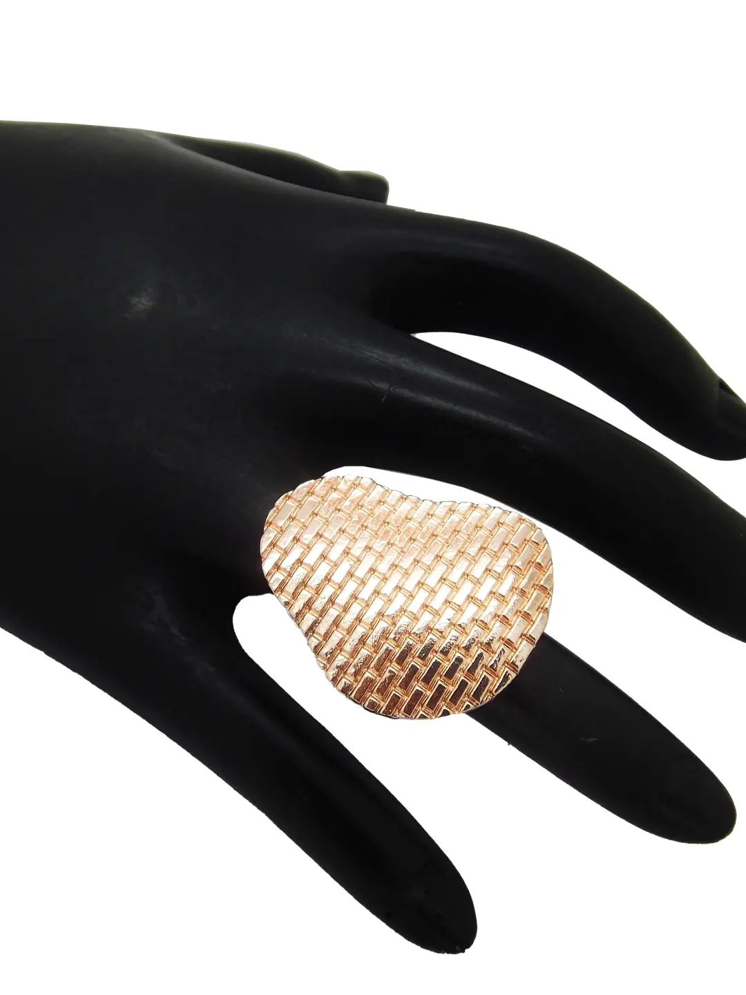 Gold Plated Brick Designed Ring