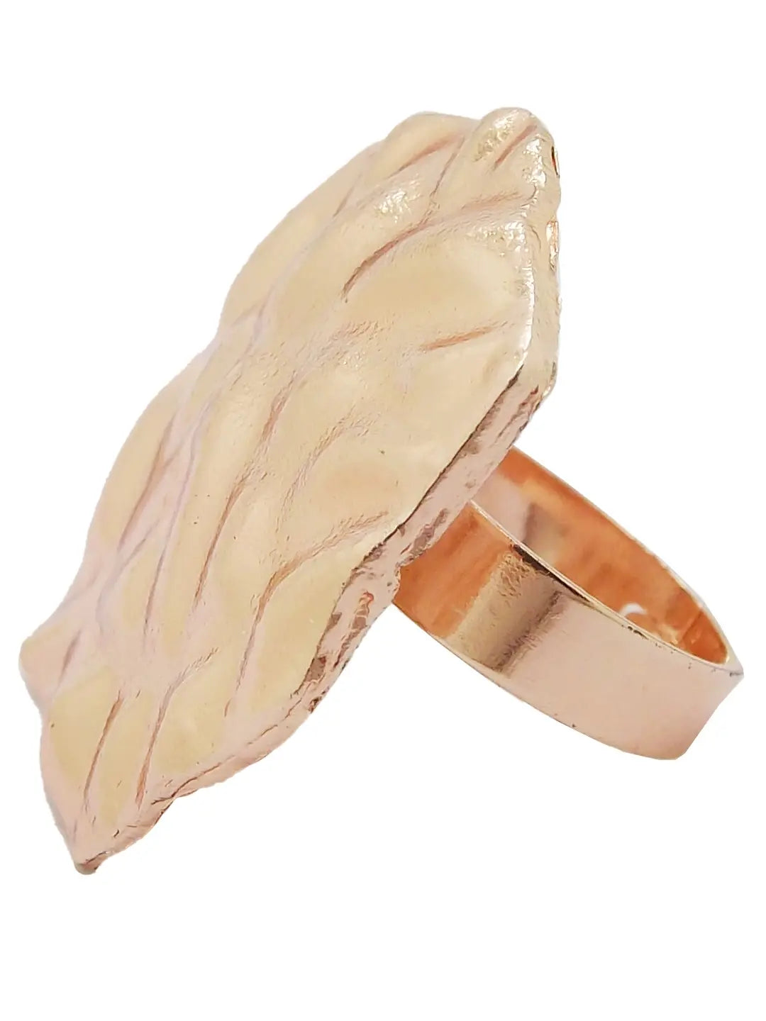 Gold Plated Hexagon Ring