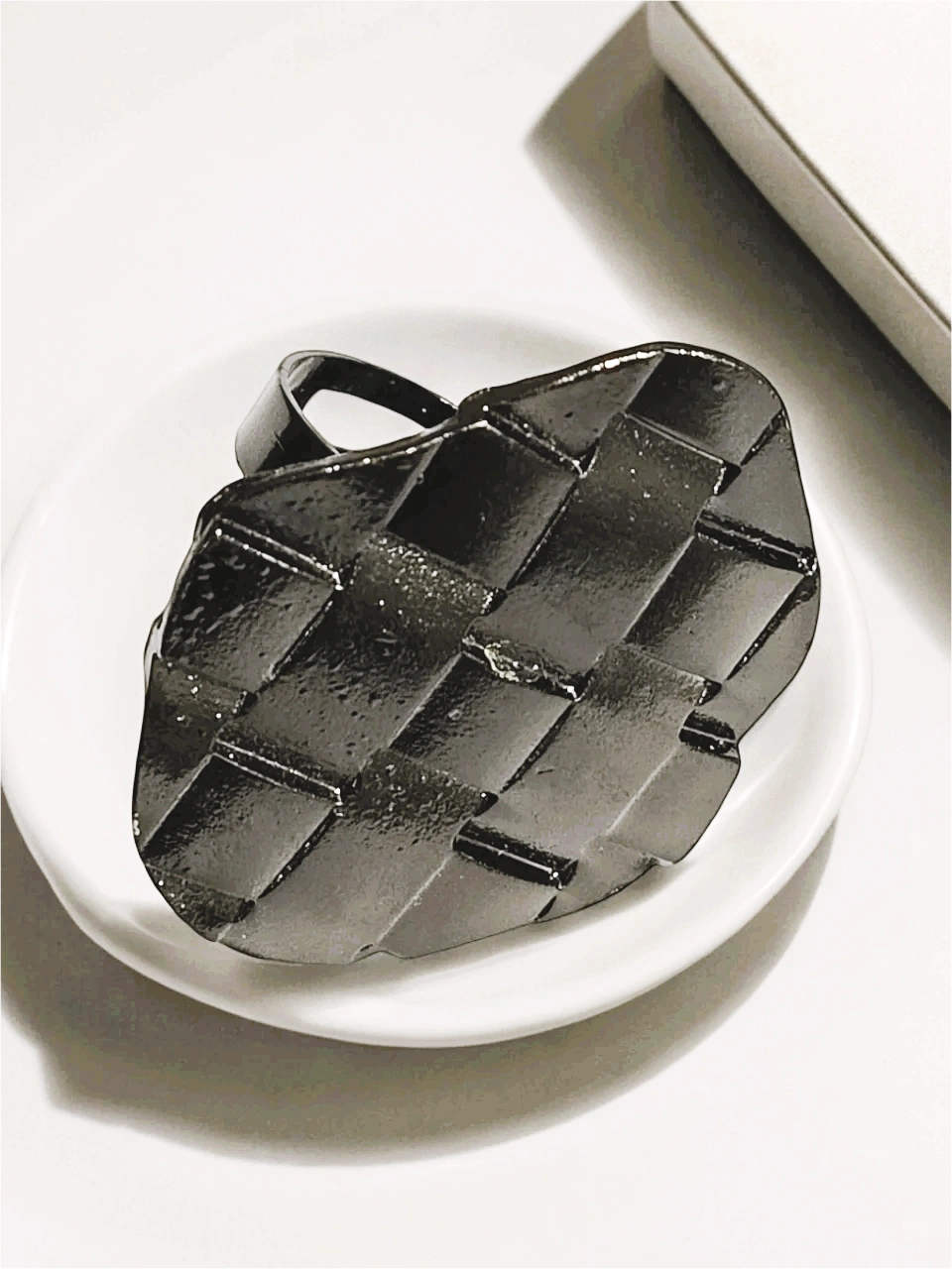 Black Color Geometric Ring