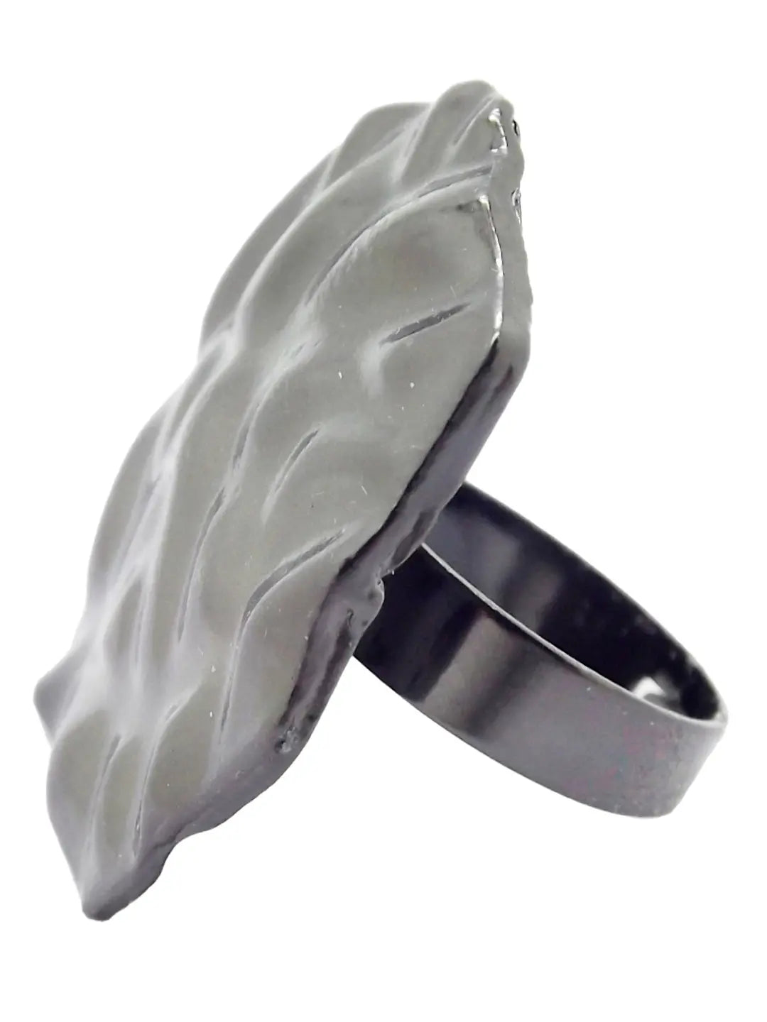 Black Hexagon Ring