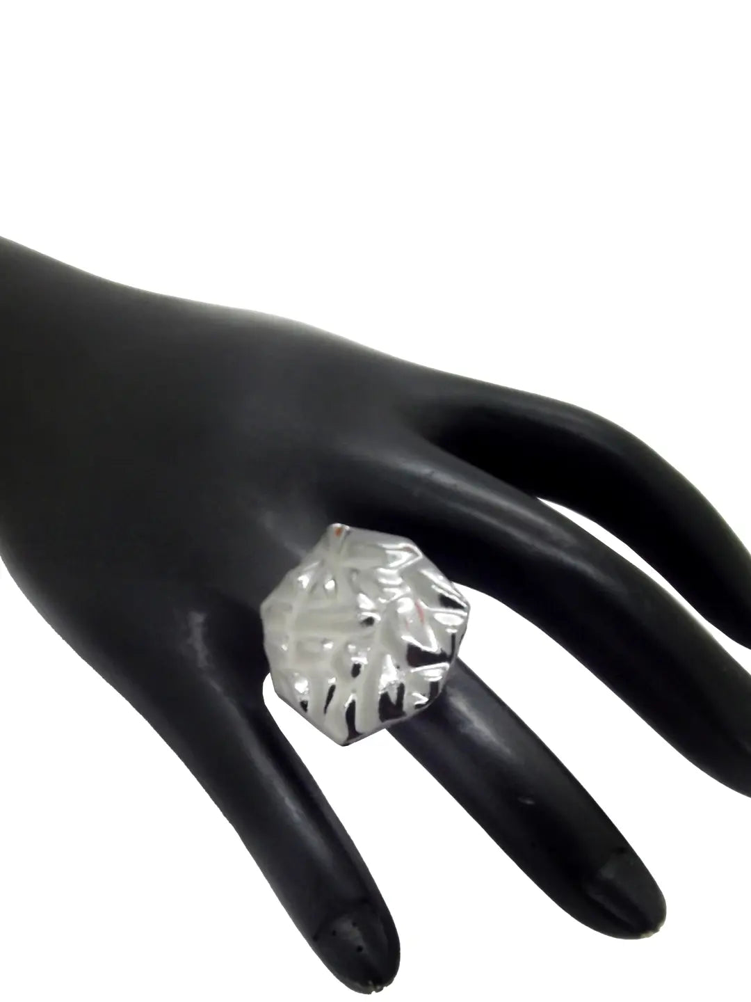 Black Hexagon Ring