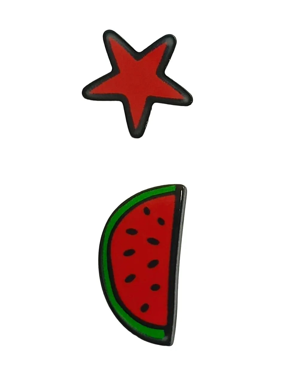 Cat, Star, and Watermelon Lapel Pin Sets