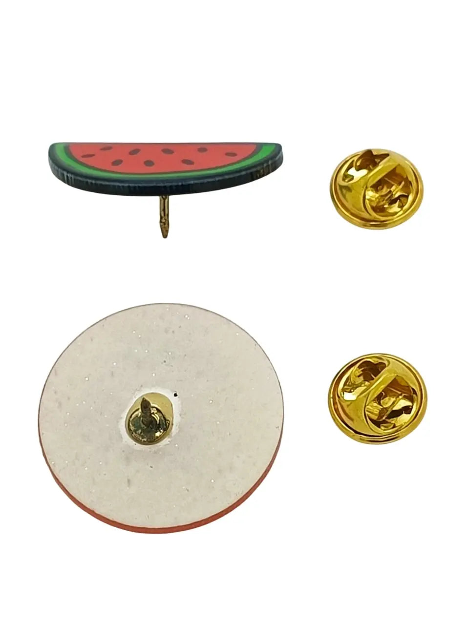 Heart-Eyes Emoji, Dog, and Watermelon Lapel Pin Set