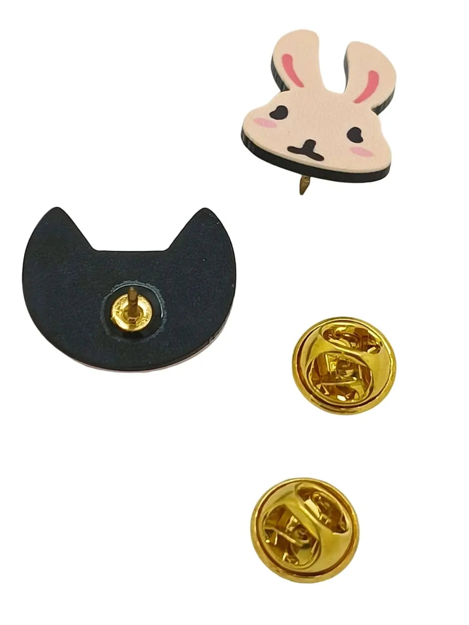 Bunny, Cat, and Drink Lapel Pin Sets