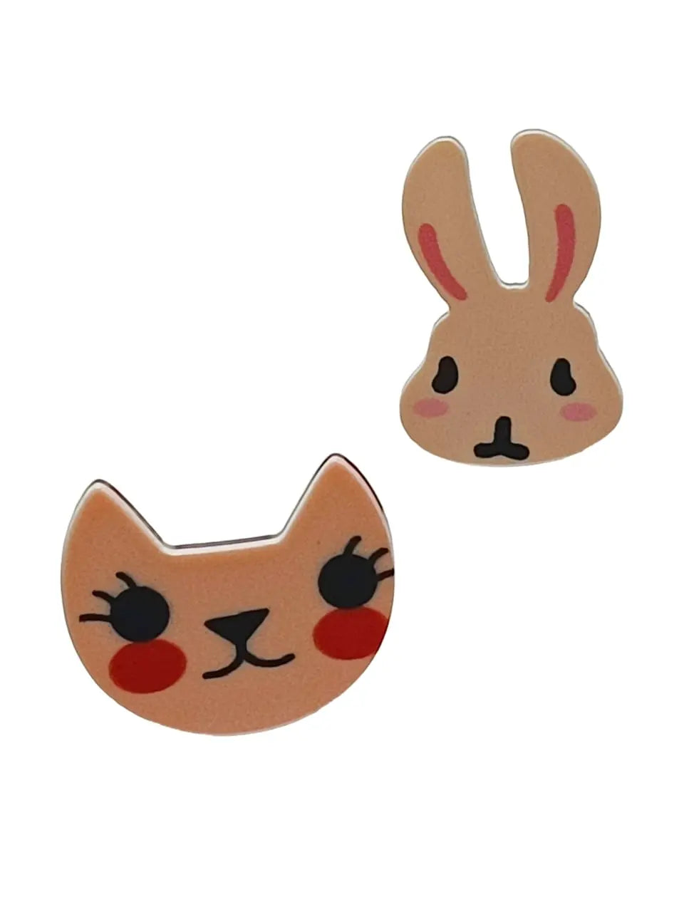 Bunny, Cat, and Drink Lapel Pin Sets