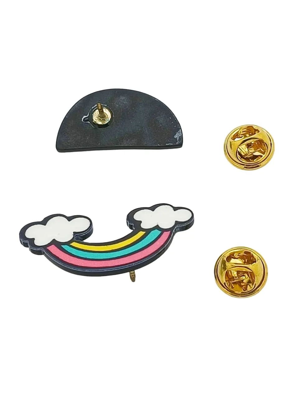 Rainbow, Watermelon, and Smiley Face Lapel Pin Sets