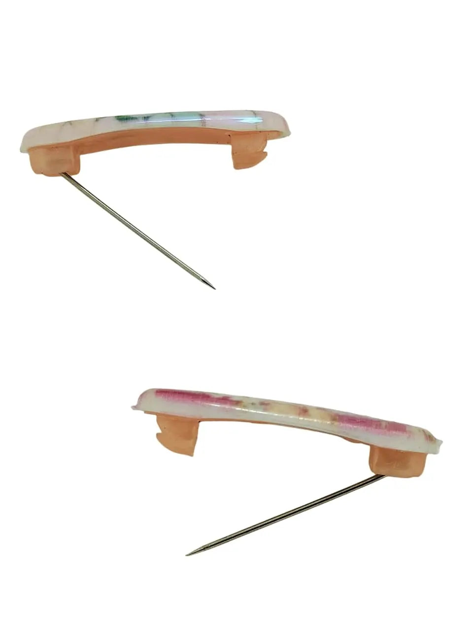 Multicolor Oval Pin Sets with Floral Patterns