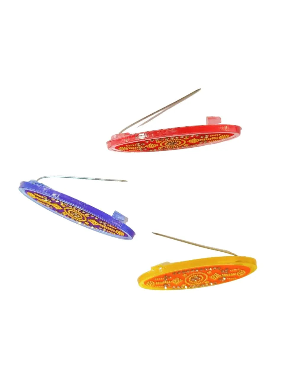 Multicolor Elegant Floral Saree Pins