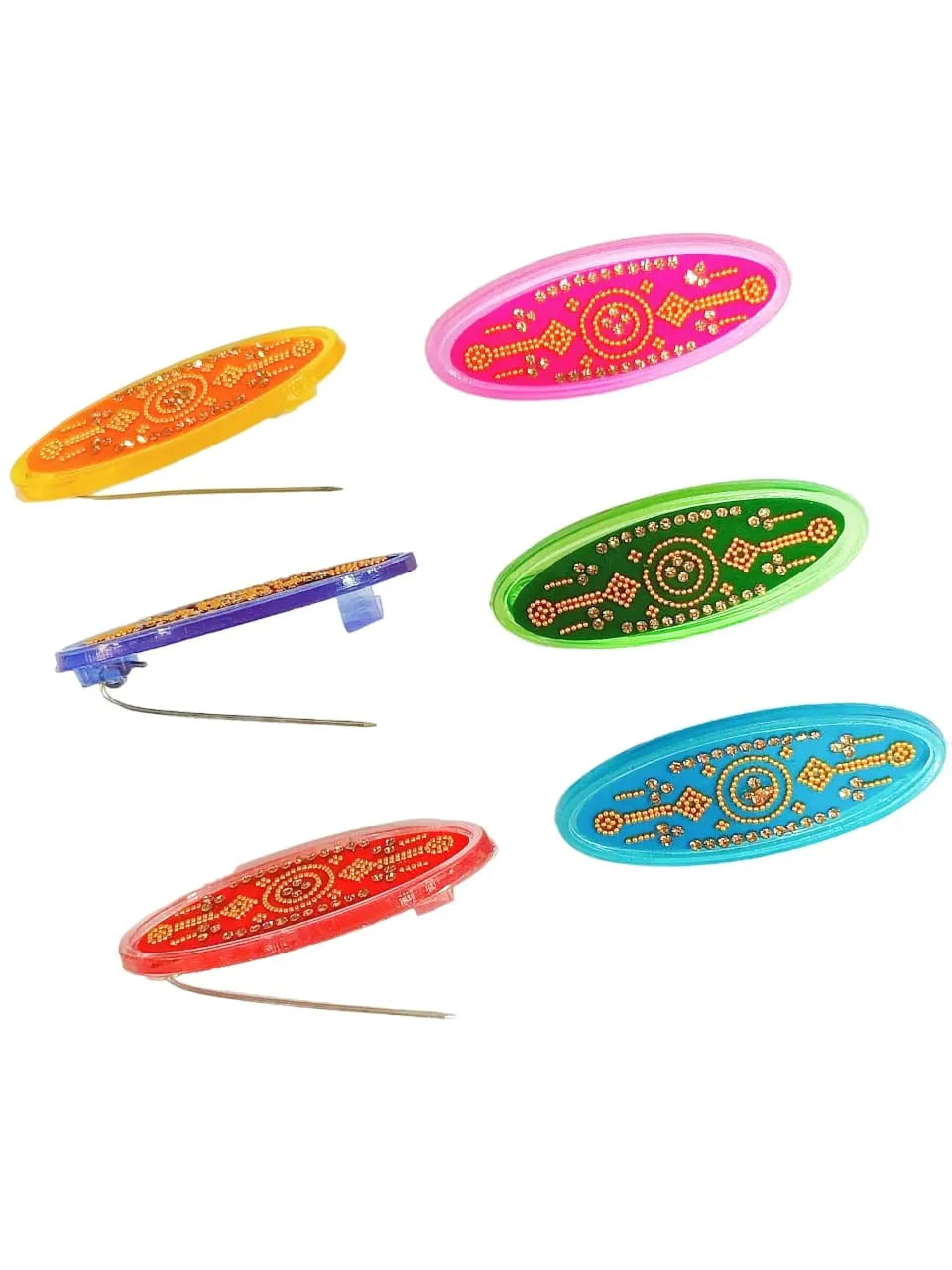 Multicolor Elegant Floral Saree Pins