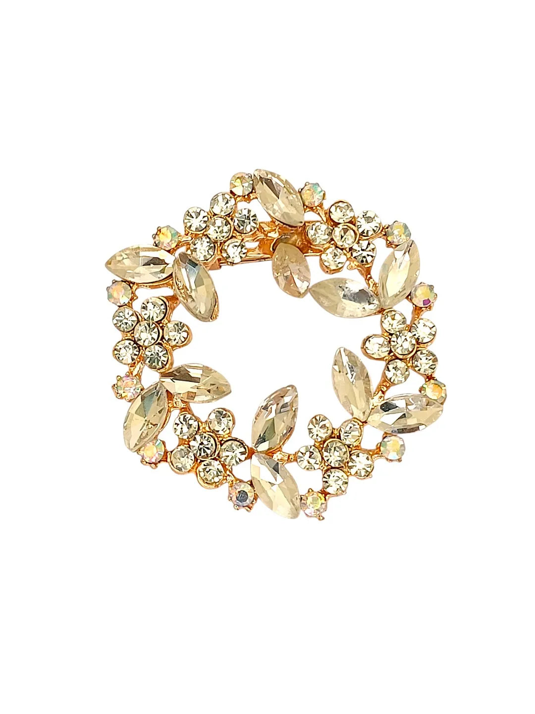 Cubic Zirconia Studded Round Saree Clip