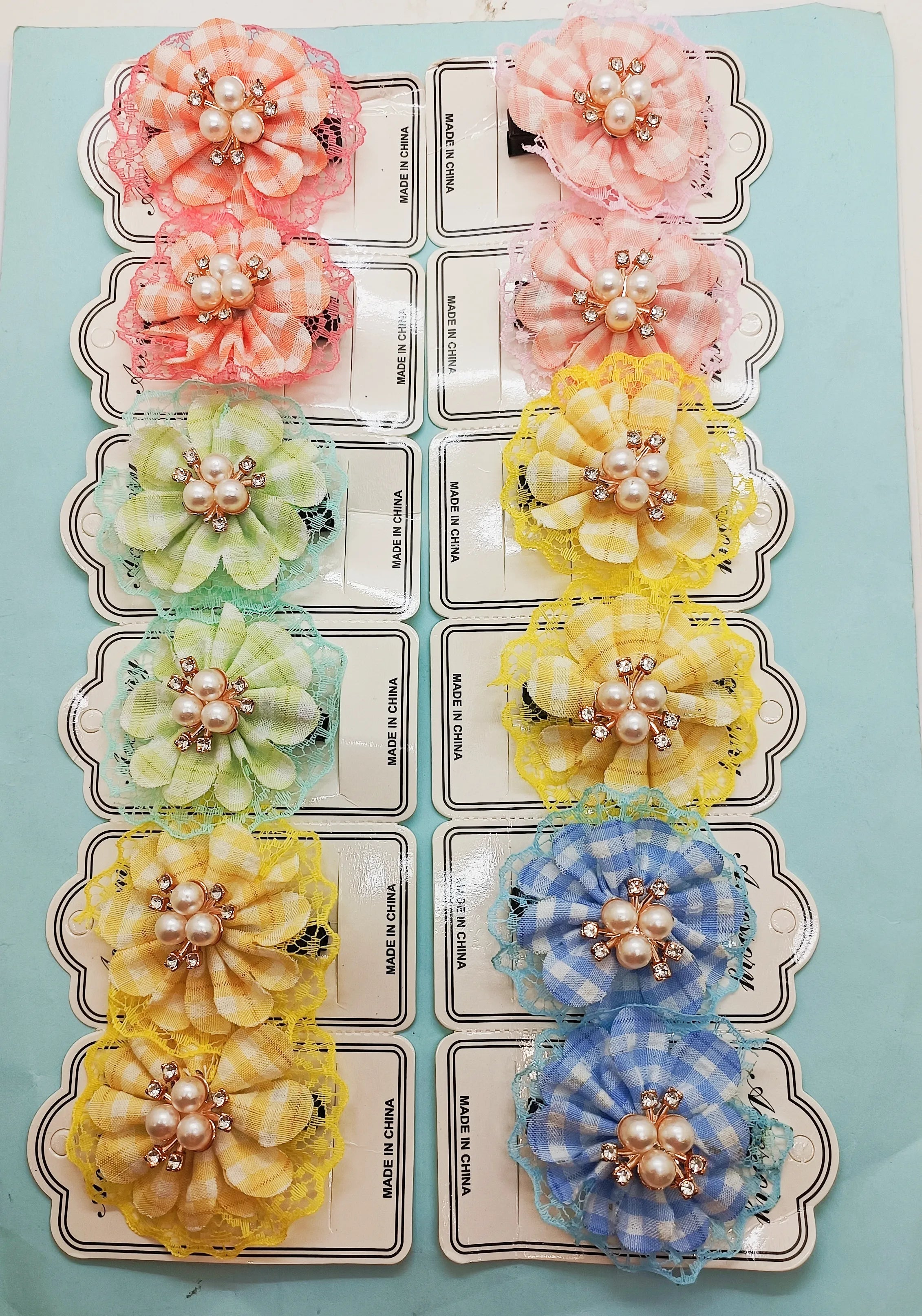 Girls Set of 6 Embellished Alligator Hair Clips