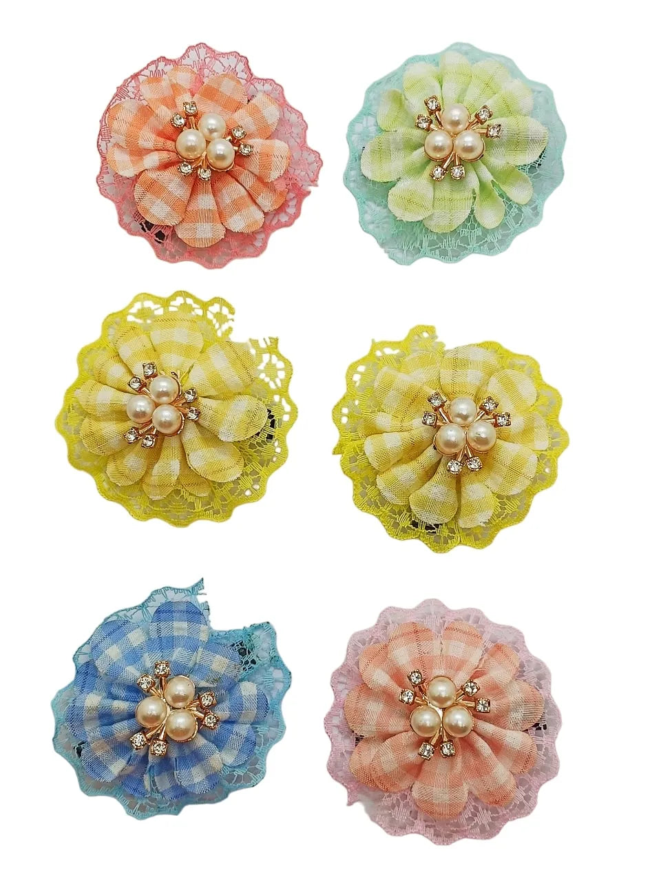 Girls Set of 6 Embellished Alligator Hair Clips