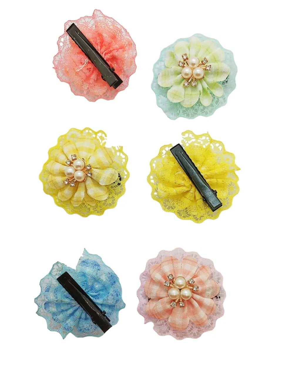 Girls Set of 6 Embellished Alligator Hair Clips