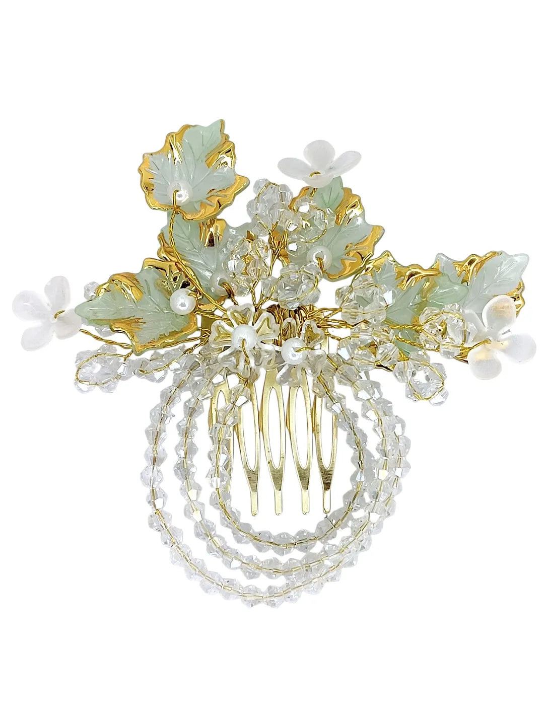 Women Embellished Pastel Green Comb Pin