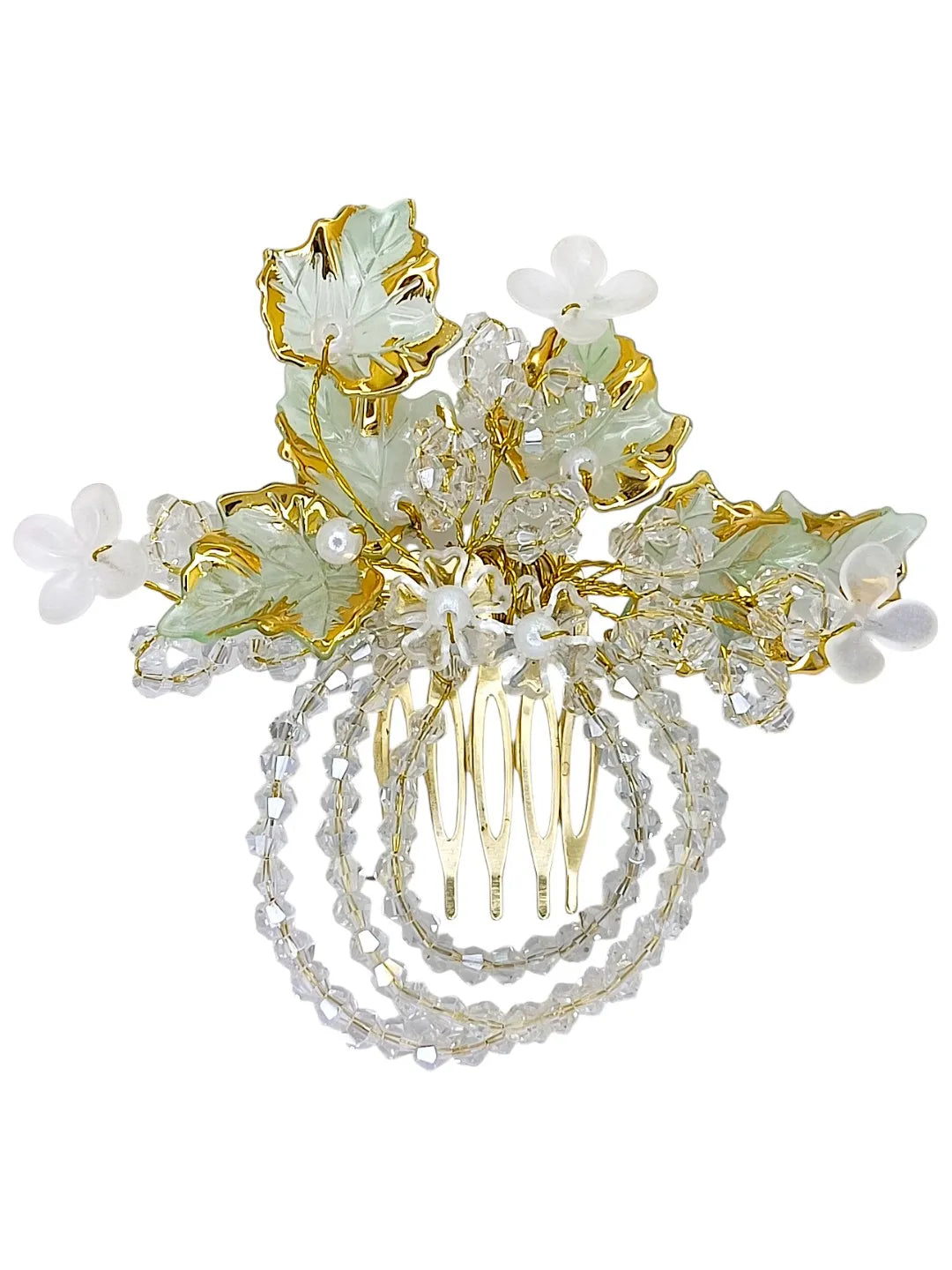 Women Embellished Pastel Green Comb Pin