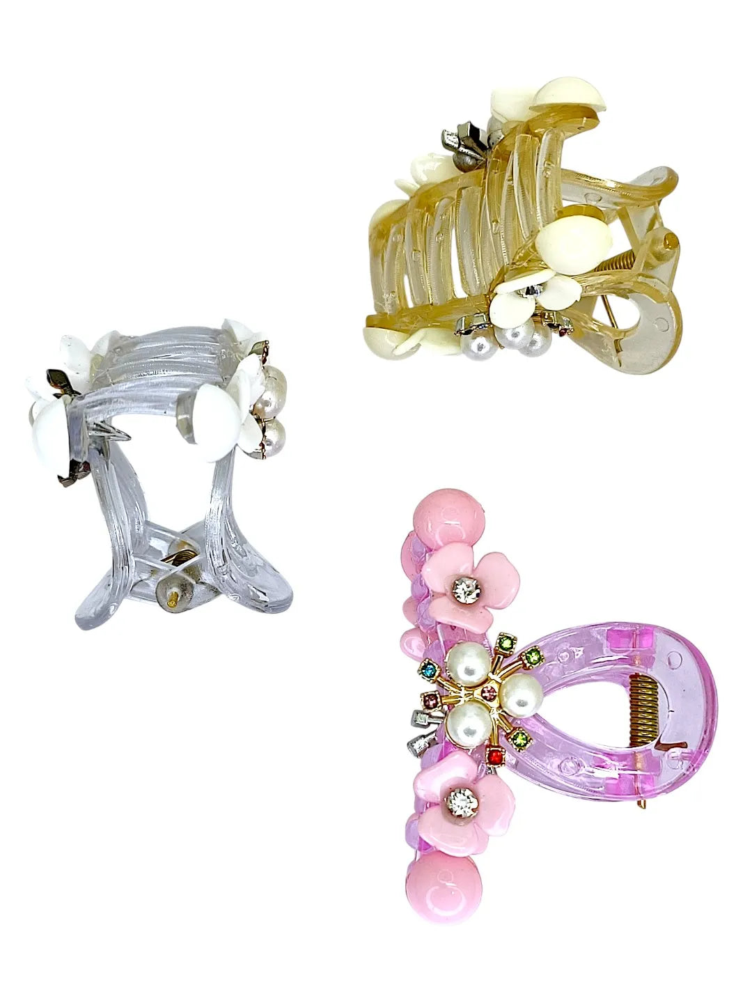 Women Set of 3 Embellished Claw Clip