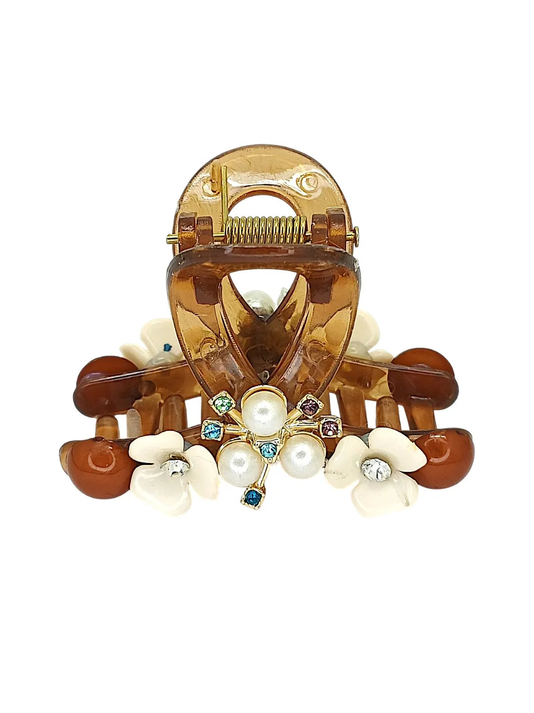 Women Set of 3 Embellished Claw Clip with Diff Color
