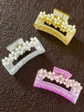 Women Set of 3 Rectangular Pastel Color Claw Clip