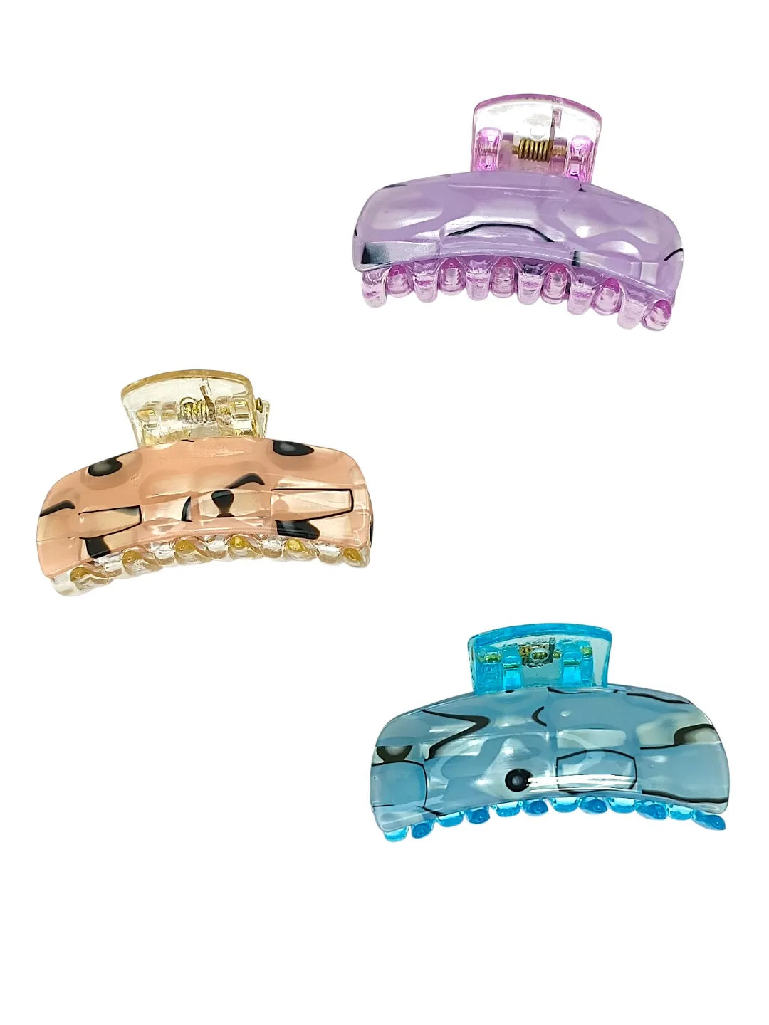 Women Set of 3 Unique Color Claw Clip